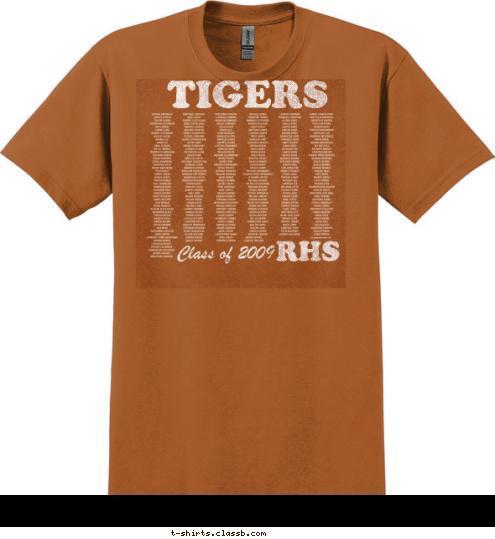 Class of 2009 RHS TIGERS T-shirt Design 