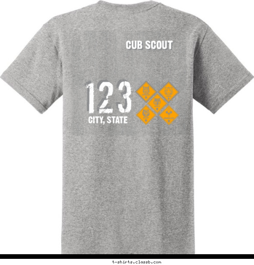 CITY, STATE 123 CUB SCOUT T-shirt Design 