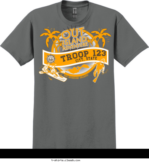 CITY, STATE Troop 123 T-shirt Design 