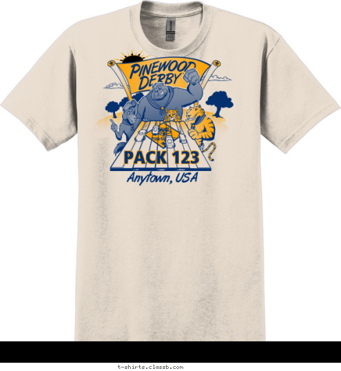 PACK 123 Anytown, USA T-shirt Design 