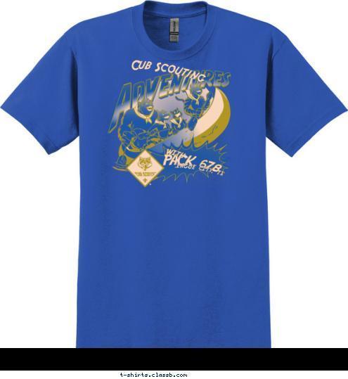 LEAGUE CITY, TX WITH PACK 678 Cub Scouting T-shirt Design 