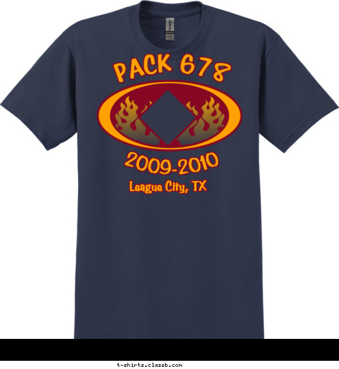 2009-2010 League City, TX PACK 678 T-shirt Design 