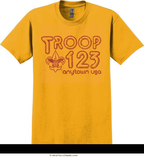 T anytown usa 123 ROOP boy scout T-shirt Design SP572
