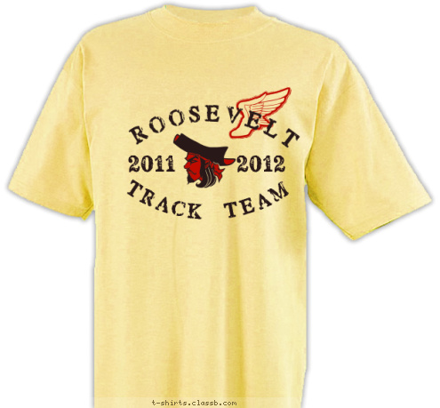 TRACK TEAM 2012 2011 TRACK TEAM ROOSEVELT T-shirt Design SP1029