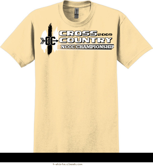 New Text 2009 CROSS
COUNTRY NCCC CHAMPIONSHIP T-shirt Design 