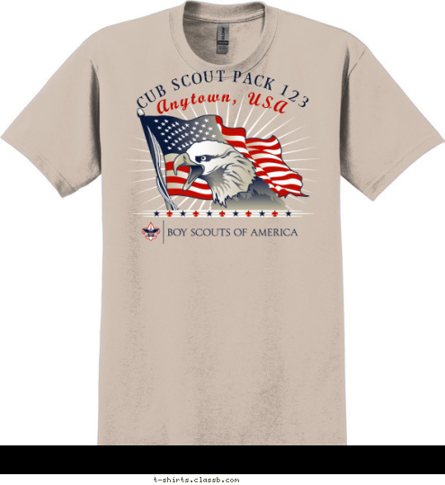 CUB SCOUT PACK 123 Anytown, USA T-shirt Design SP2632