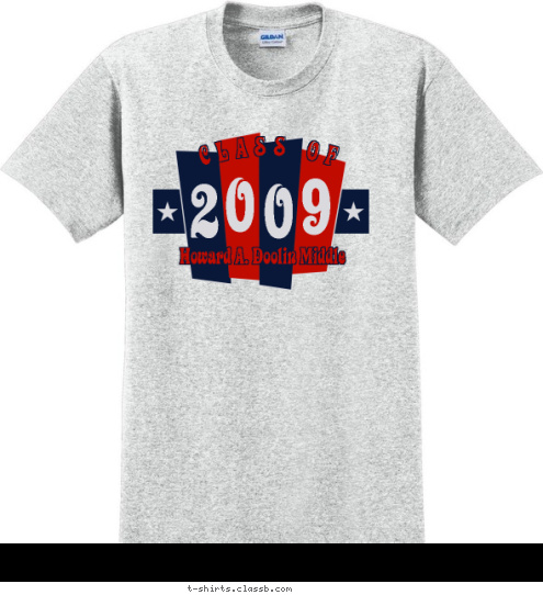  9 0   0  2  C L A S S   O F Howard A. Doolin Middle T-shirt Design 