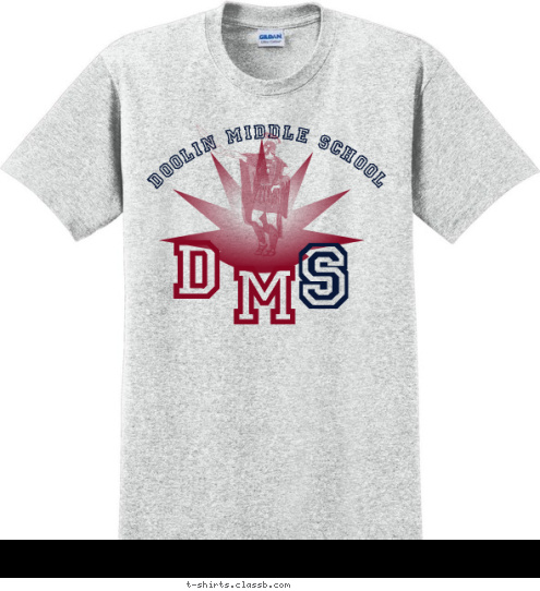 M D
 S DOOLIN MIDDLE SCHOOL M S D T-shirt Design 