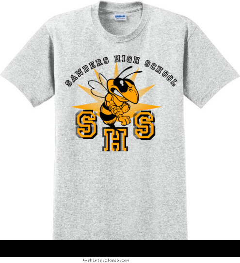 SANDERS HIGH SCHOOL H H S S S S T-shirt Design 