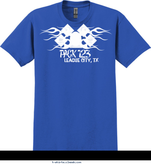 LEAGUE CITY, TX PACK 123 T-shirt Design 