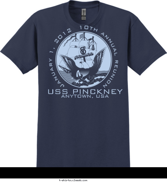 Navy Anchor Crest Shirt T-shirt Design