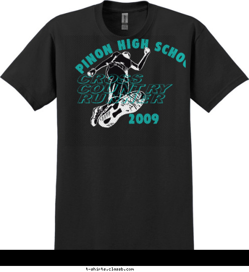 CROSS
COUNTRY
RUNNER 2009 PINON HIGH SCHOOL T-shirt Design 