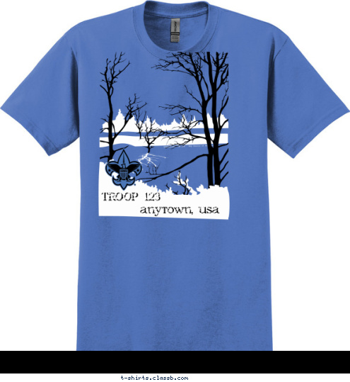 TROOP 123 TROOP 123 anytown, usa T-shirt Design 