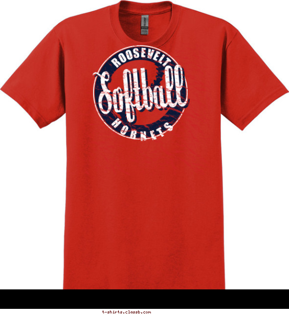 Vintage Distressed Softball T-shirt Design