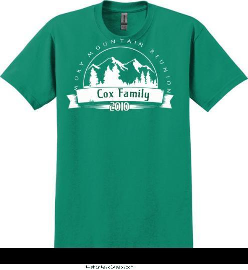 2010 Cox Family SMOKY MOUNTAIN REUNION T-shirt Design 