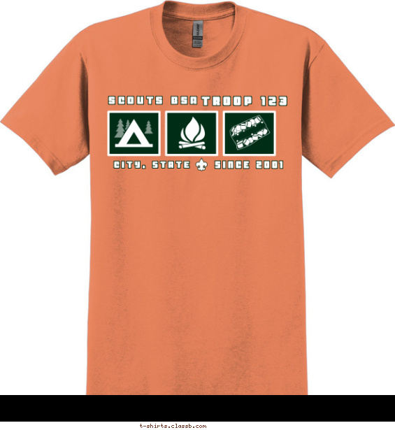 Troop Camp Out Shirt T-shirt Design