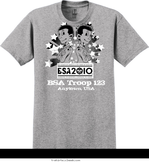 BSA Troop 123 Anytown, USA T-shirt Design SP2622
