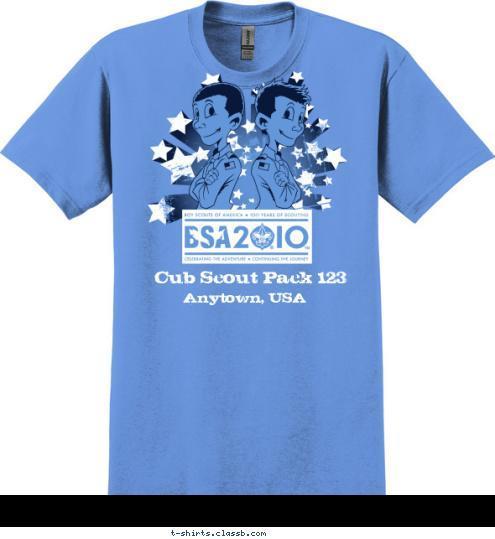 Cub Scout Pack 123 Anytown, USA T-shirt Design SP2655