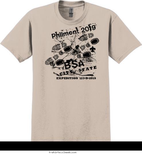 New Text New Text Philmont 2017 CITY, STATE EXPEDITION 123-D-2017 T-shirt Design SP2613