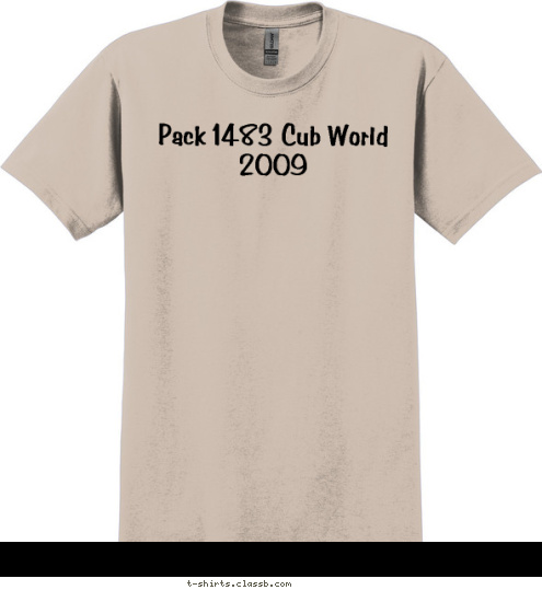 Pack 1483 Cub World 2009 T-shirt Design 