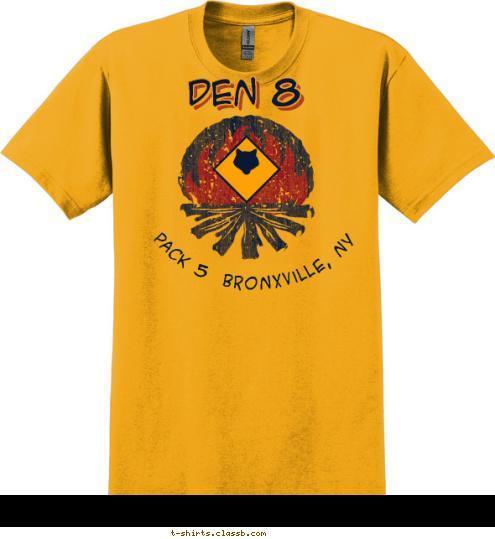 Pack 5  Bronxville, NY Den 8 Pack 5  Bronxville, NY T-shirt Design Pack 5 Den 8 #2