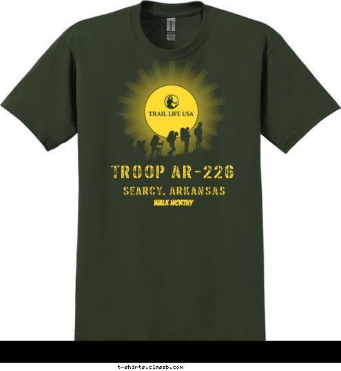 T-shirt Design Assent Into Light, Forest, Lemon