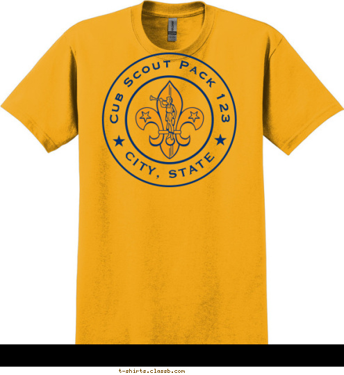 Cub Scout Pack 123 CITY, STATE T-shirt Design SP2610