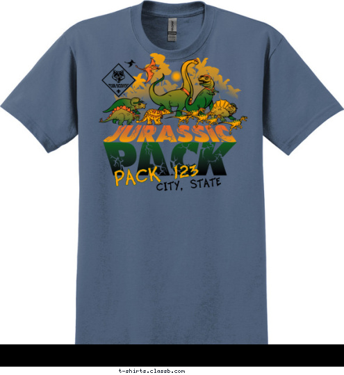 Pack 123 CITY, STATE T-shirt Design SP2603