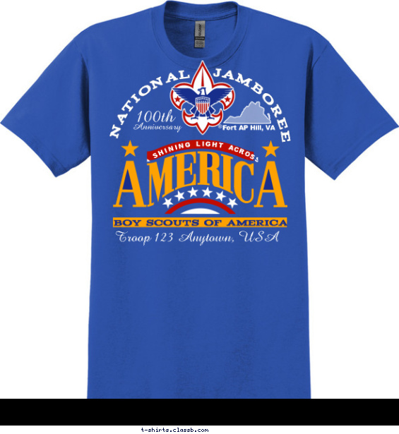 BSA National Jamboree 100 Years Of Scouting T-shirt Design