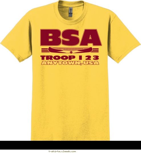 BSA TROOP 123 ANYTOWN, USA BSA TROOP 123 ANYTOWN, USA BSA T-shirt Design SP2505