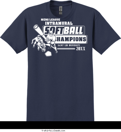 SAINT LEO UNIVERSITY 2012 INTRAMURAL CHAMPIONS MENS LEAGUE T-shirt Design SP297