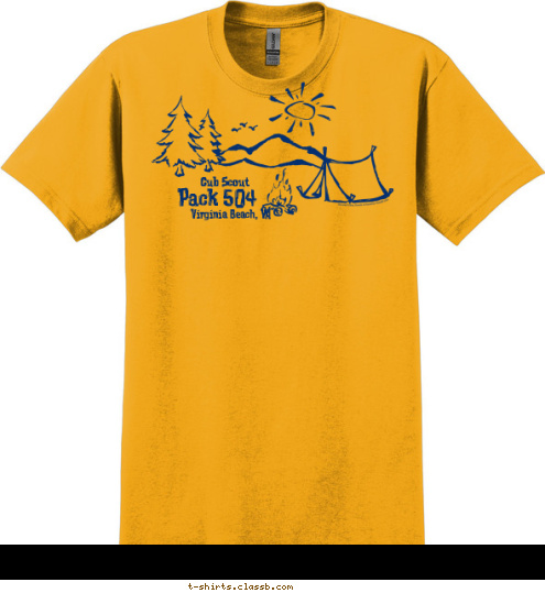 Virginia Beach, VA Pack 504 Cub Scout T-shirt Design 