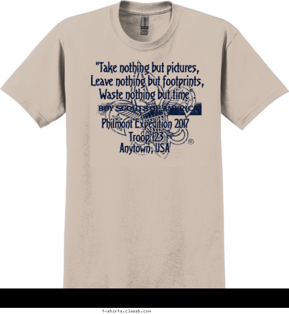 BSA Take Nothing, Leave Nothing, Waste Nothing Shirt T-shirt Design