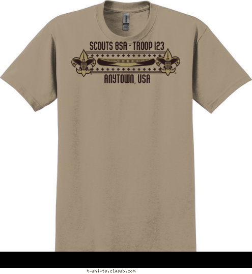 BOY SCOUT - TROOP 123 ANYTOWN, USA T-shirt Design SP2508