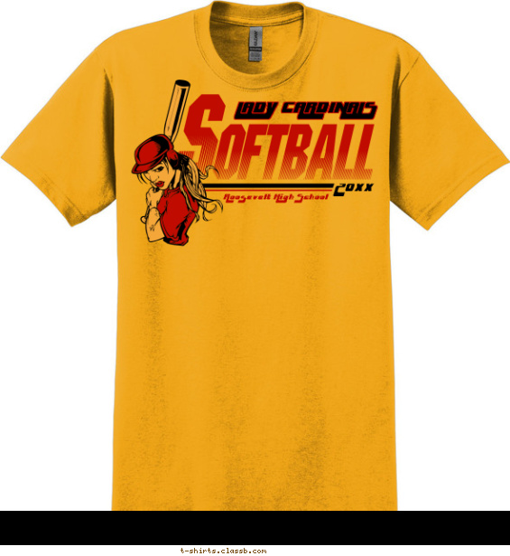 Ladies Softball T-shirt Design