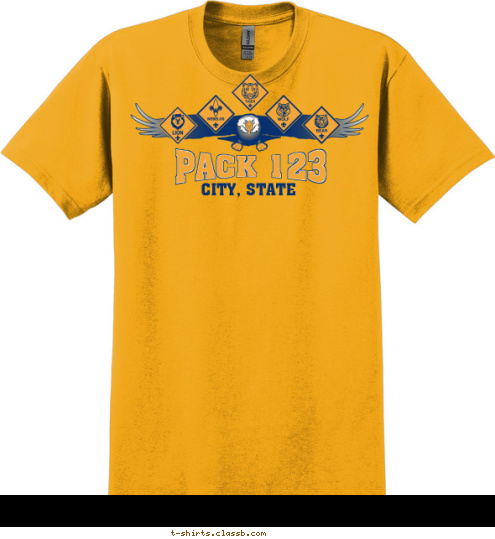 PACK 123 CITY, STATE
 T-shirt Design SP2569