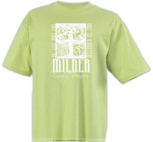 MILNER Family Reunion SALT LAKE CITY, UT DECEMBER 12, 2010 HELEN LAWRENCE T-shirt Design 