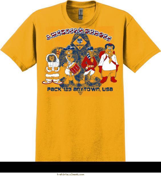 American Heros Cub Scouts T-shirt Design