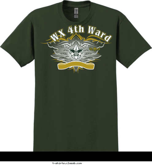 est Woods Cross, Utah 4th Ward WX 4th Ward T-shirt Design 