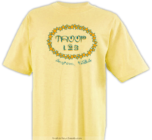 Anytown, USA 123 TROOP T-shirt Design 