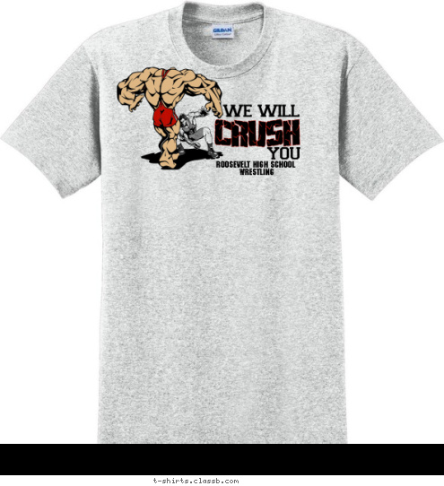 WRESTLING ROOSEVELT HIGH SCHOOL T-shirt Design SP1048