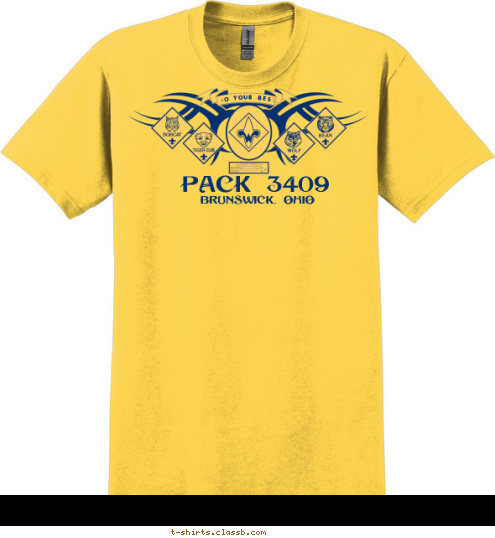 DO YOUR BEST BRUNSWICK, OHIO
 PACK 3409 T-shirt Design 