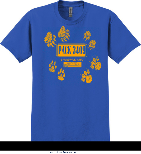 PACK 3409 BRUNSWICK, OHIO T-shirt Design 