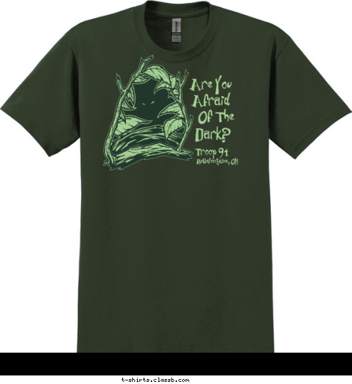 Bellefontaine, OH Troop 94 Dark? Of The Afraid Are You  T-shirt Design 