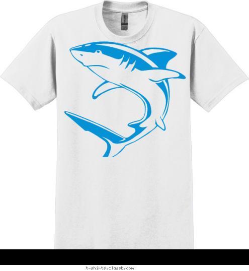 Sholem  Sharks Get in the pool with my kids, and get school'd by a shark! T-shirt Design 