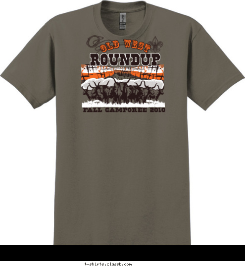 FALL CAMPOREE 2010 OLD WEST ROUNDUP T-shirt Design 