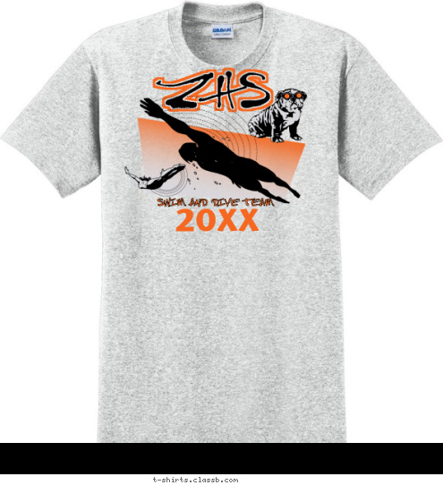 2012

 SWIM AND DIVE TEAM ZHS T-shirt Design SP303