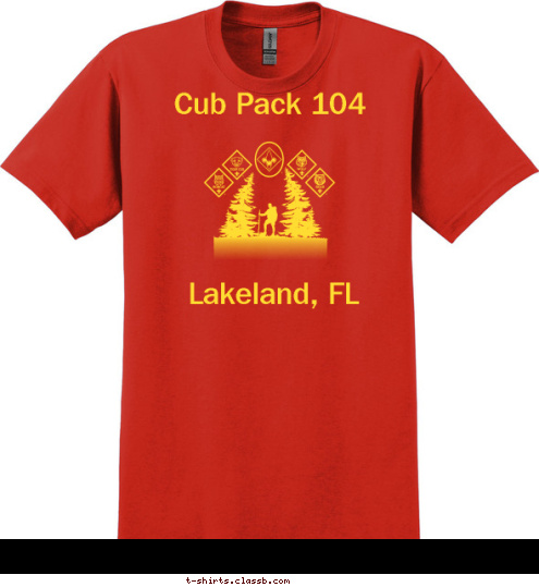 Lakeland, FL Cub Pack 104 T-shirt Design 