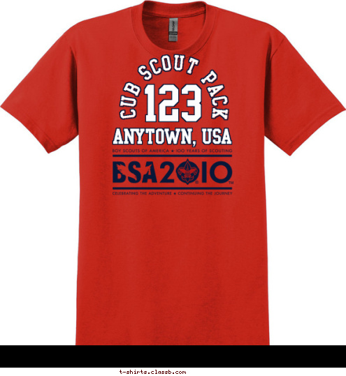 CUB SCOUT PACK 123 ANYTOWN, USA T-shirt Design SP2625