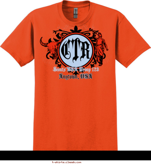 Boy Scout Troop 123 Anytown, USA CTR T-shirt Design SP2663